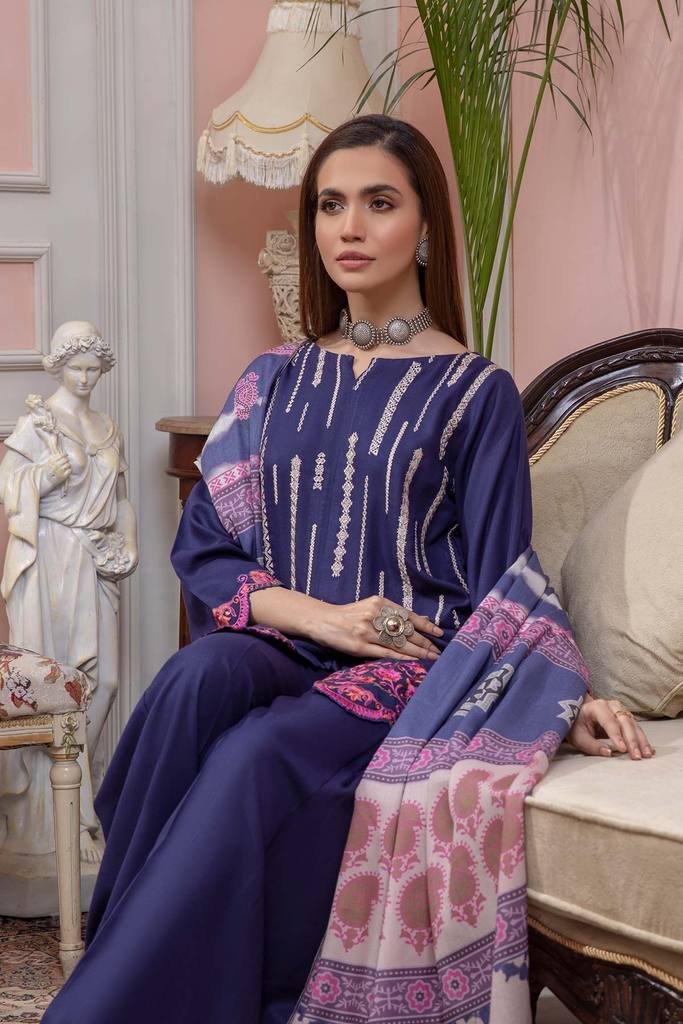 CMW - 04 | Charizma | Unstitched Embroidered Acro Marina With Wool Shawl Collection 2021