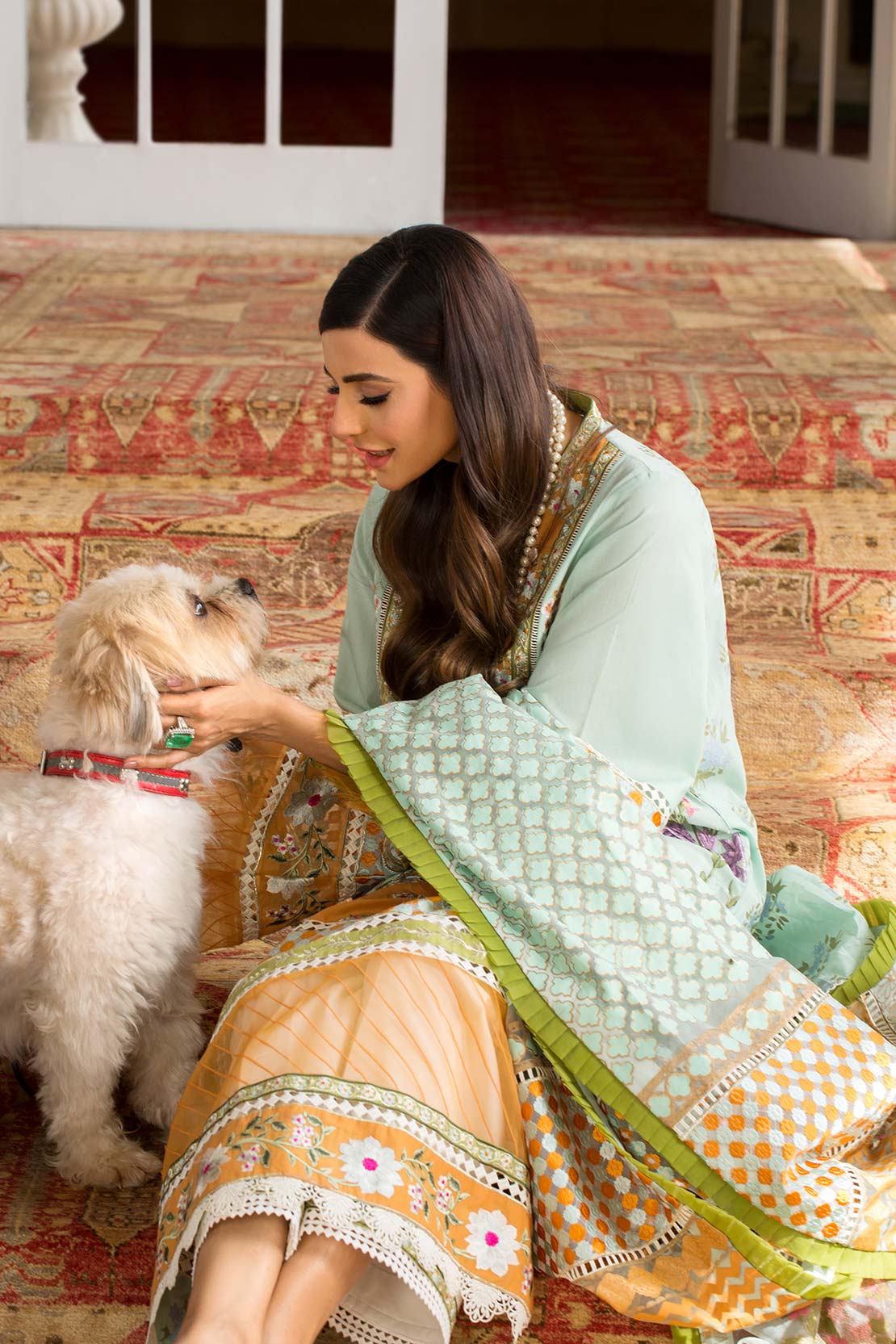 D9-A | A Sunny Afternoon - Mandarin | Crimson by Saira Shakira | Luxury Lawn Collection