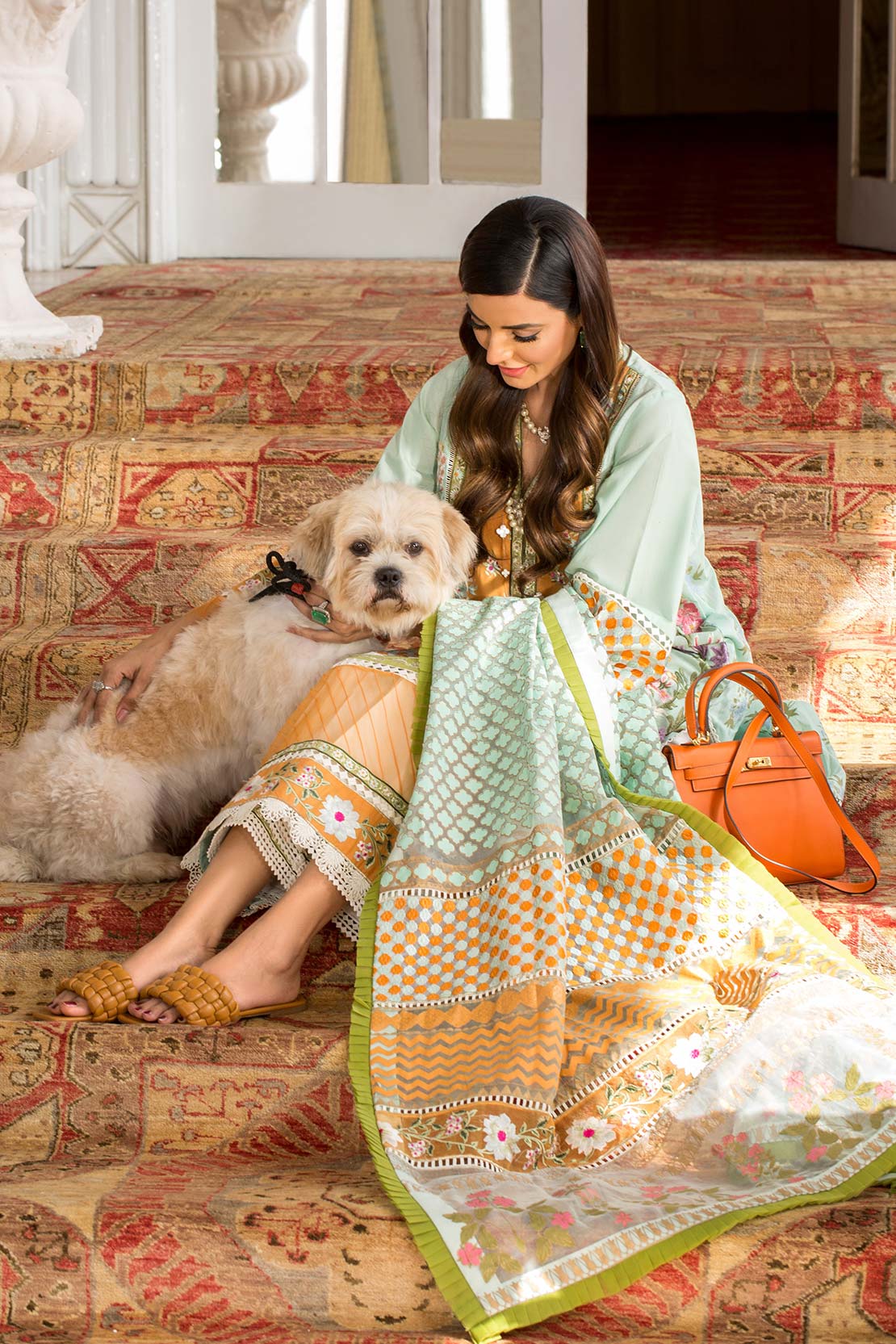 D9-A | A Sunny Afternoon - Mandarin | Crimson by Saira Shakira | Luxury Lawn Collection