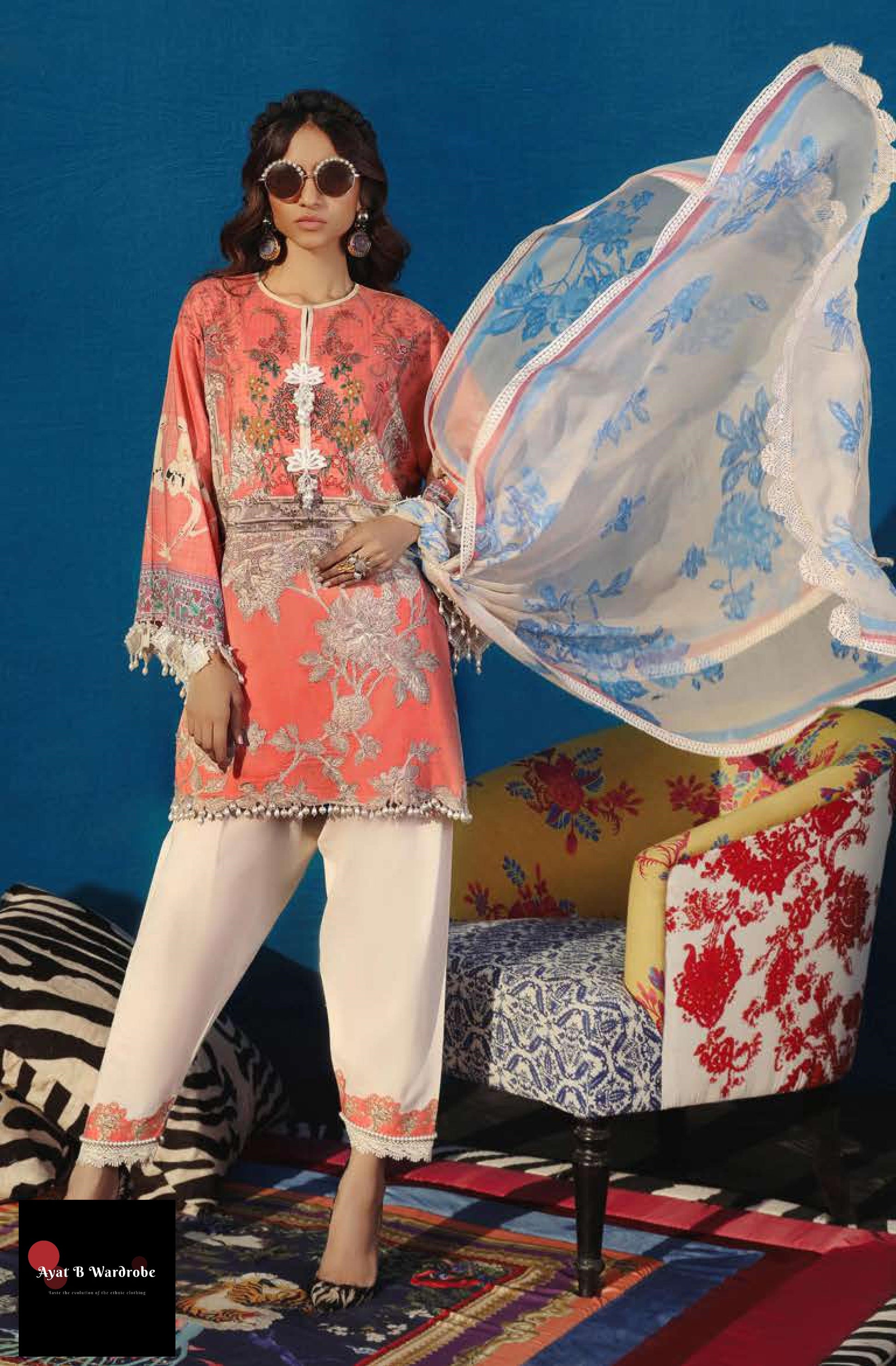 08 B (2 Pcs) | Sana Safinaz | Muzlin Spring/Summer Vol. 1 Collection 2020