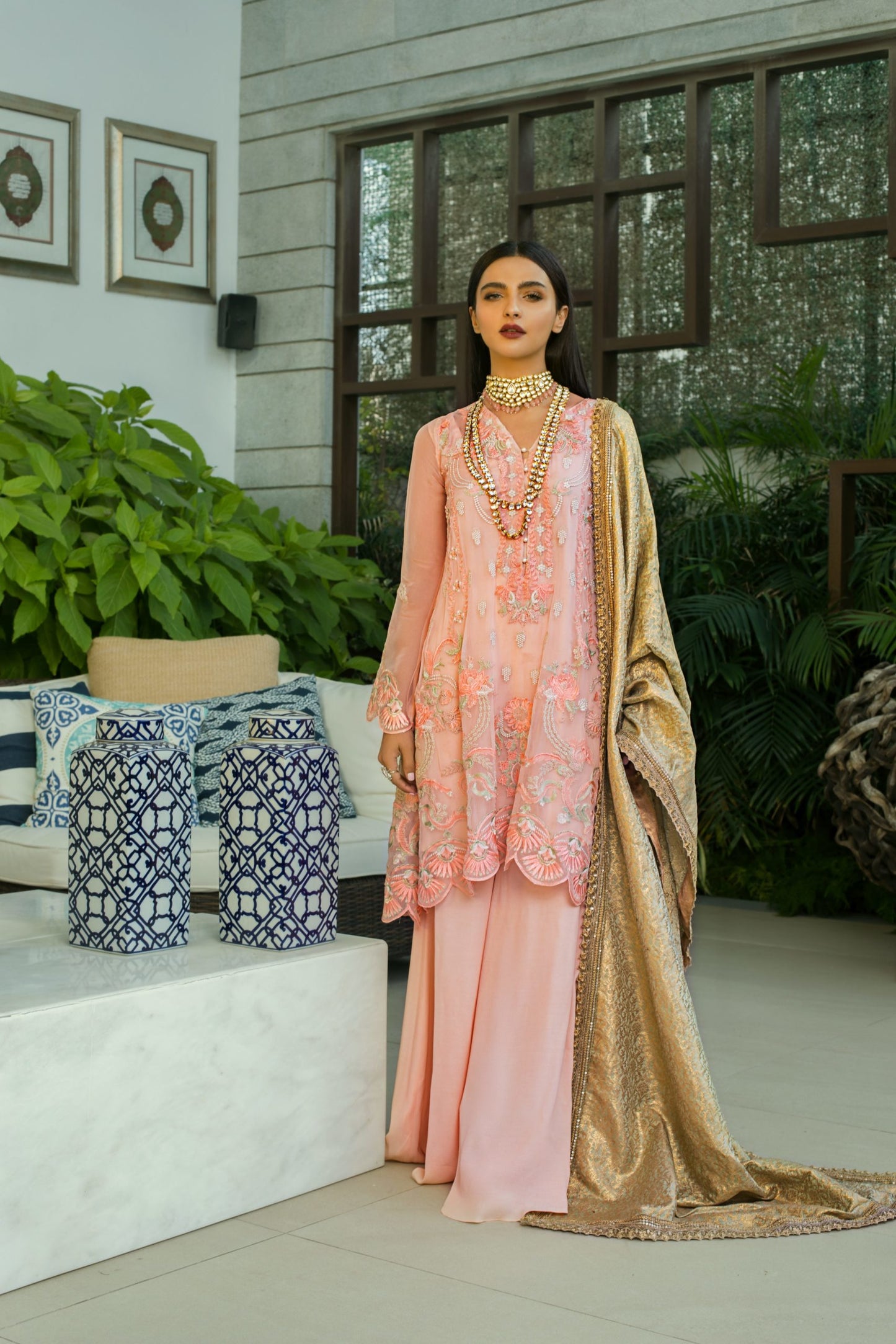 MHC-08 | Mina Hassan | Regalia Textile | Embroidered Chiffon Collection