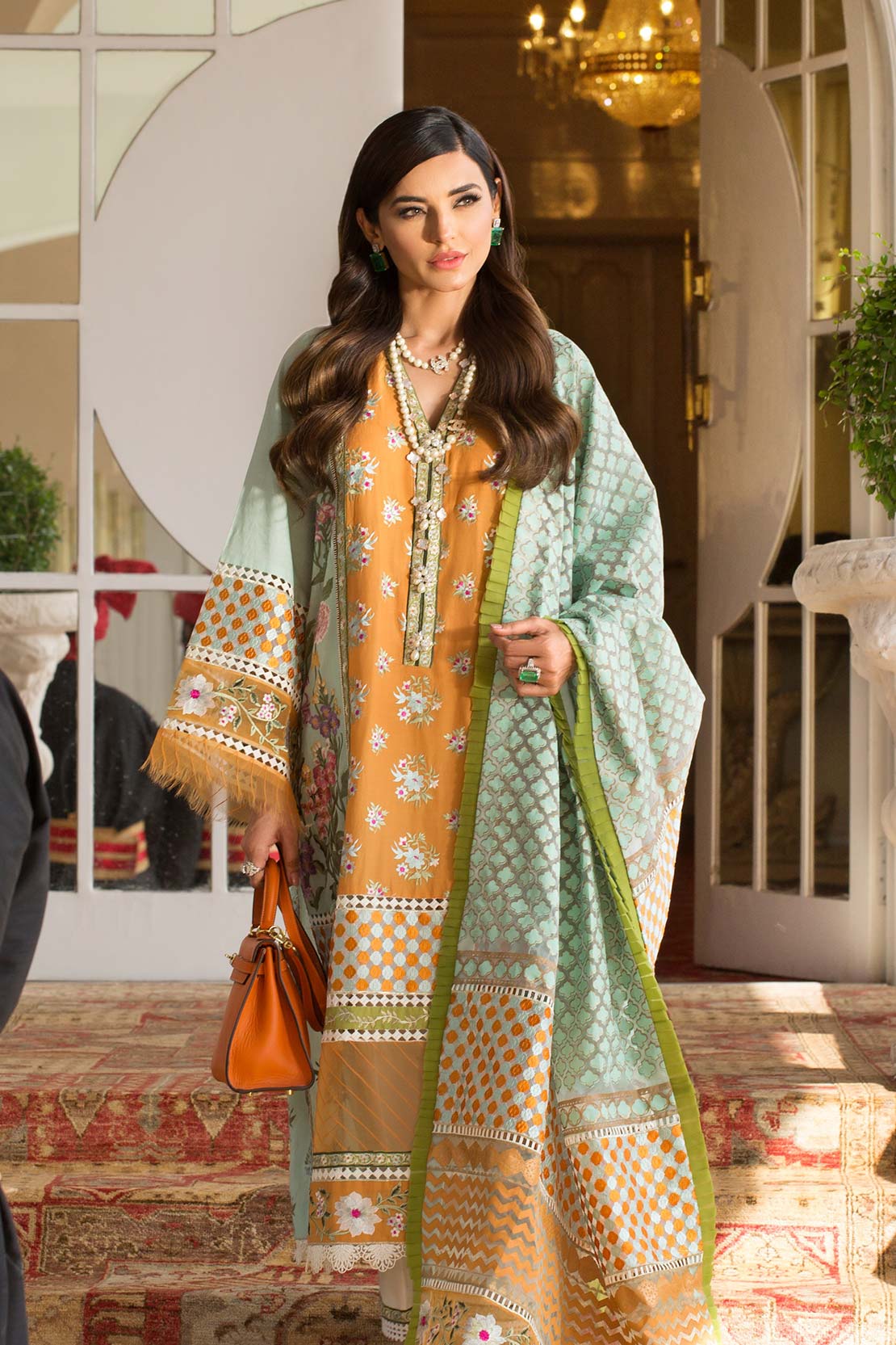 D9-A | A Sunny Afternoon - Mandarin | Crimson by Saira Shakira | Luxury Lawn Collection