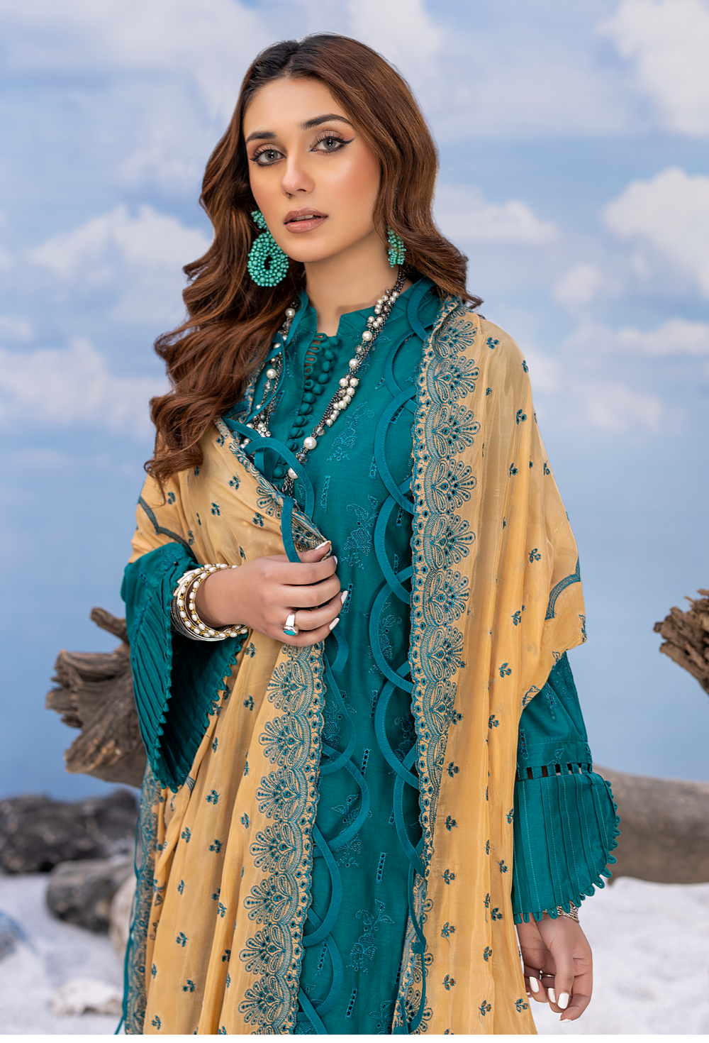 Sherpa Blue | Adan's Libas | Fuchsia Chapter 2 Chikankari Collection 2023