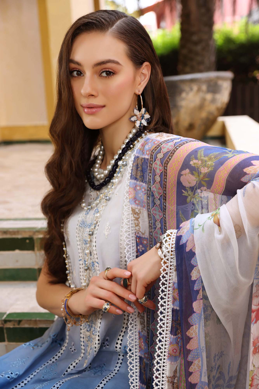 7B | Noor | Luxury Chikankari Lawn 2023