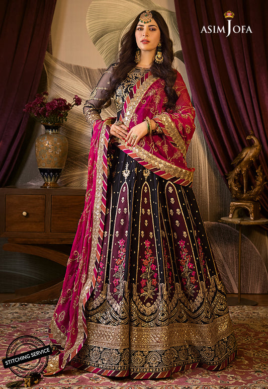 AJBN-06 | Asim Jofa | Baad e Naubahar | Chiffon & Raw Silk Collection