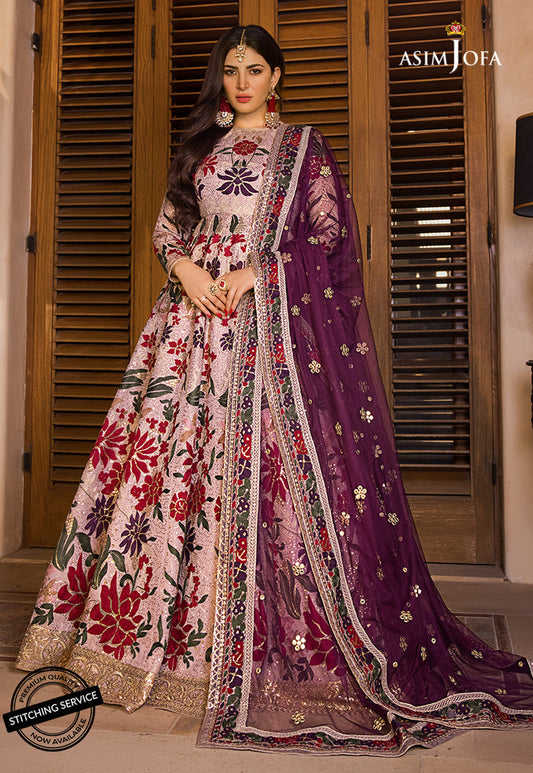 AJBN-07 | Asim Jofa | Baad e Naubahar | Chiffon & Raw Silk Collection