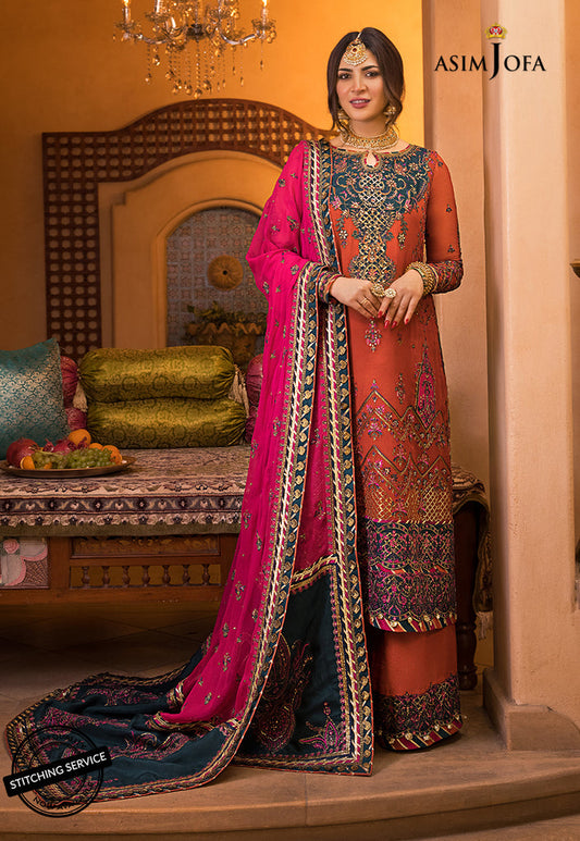 AJBN-08 | Asim Jofa | Baad e Naubahar | Chiffon & Raw Silk Collection