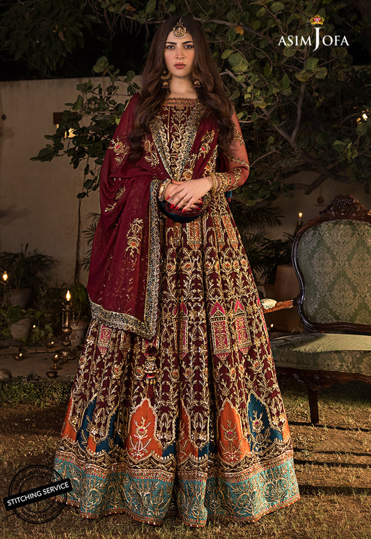 AJBN-11 | Asim Jofa | Baad e Naubahar | Chiffon & Raw Silk Collection