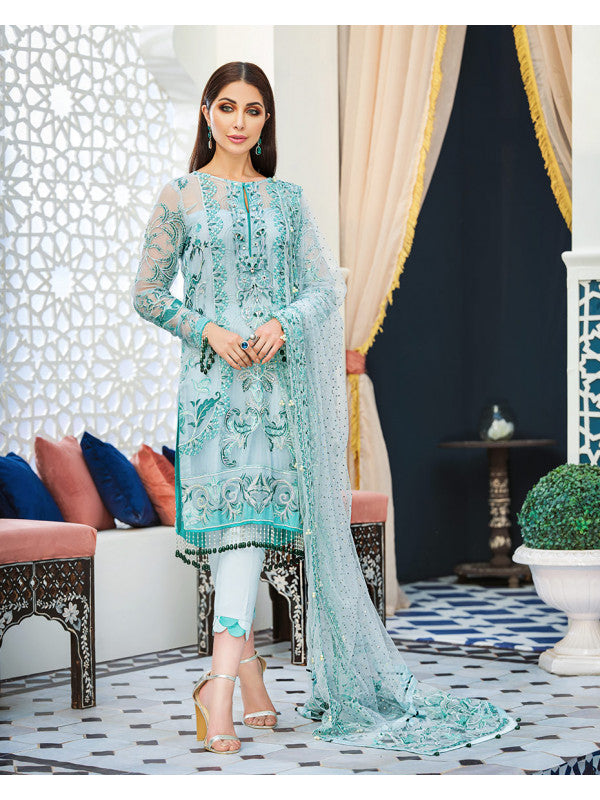 Imane D-2 (3-Piece Embroidered Chiffon Suit) | Gulaal | Adila Unstitched Luxury Formals