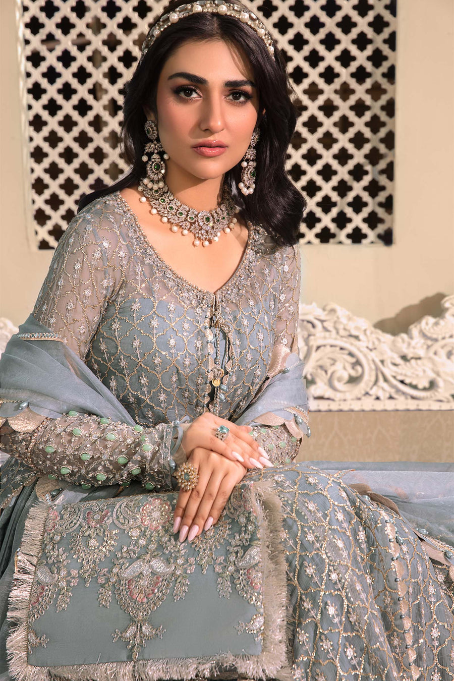 Blue BD-2602 | Maria B | Mbroidered | Eid Heritage Collection 23