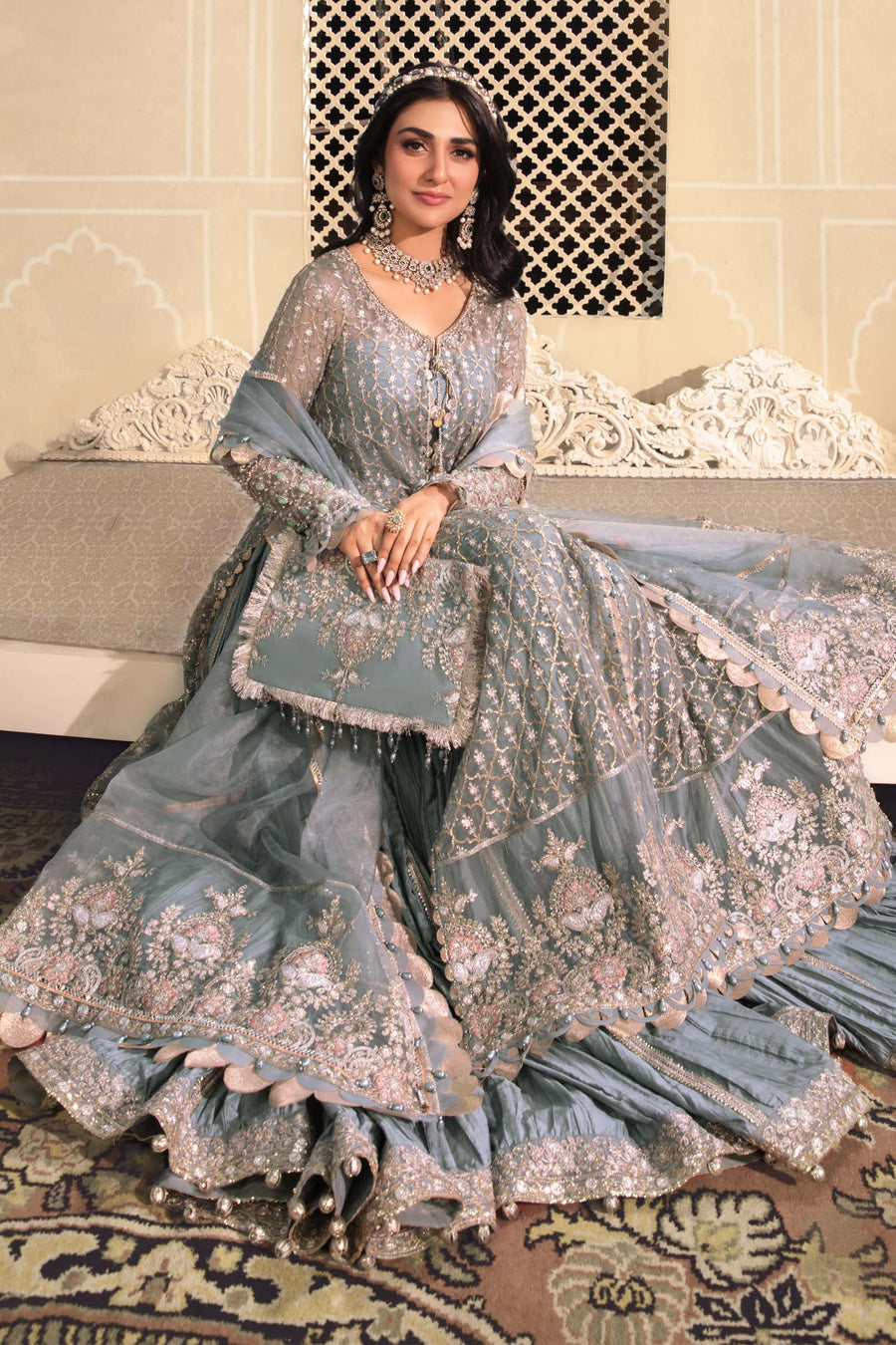 Blue BD-2602 | Maria B | Mbroidered | Eid Heritage Collection 23