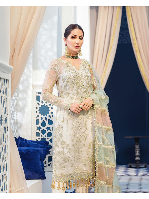 Nora D-3 (3-Piece Embroidered Chiffon Suit) | Gulaal | Adila Unstitched Luxury Formals