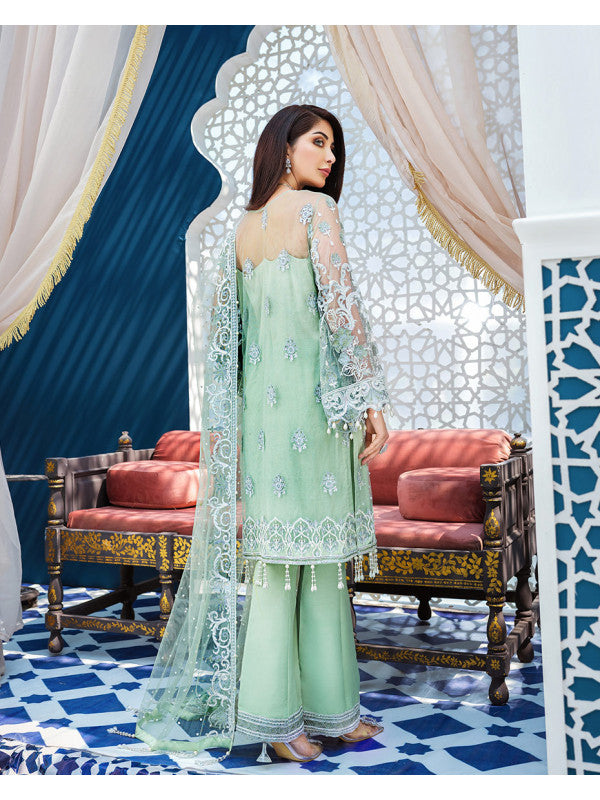 Anisah D-5 (3-Piece Embroidered Net Suit) | Gulaal | Adila Unstitched Luxury Formals