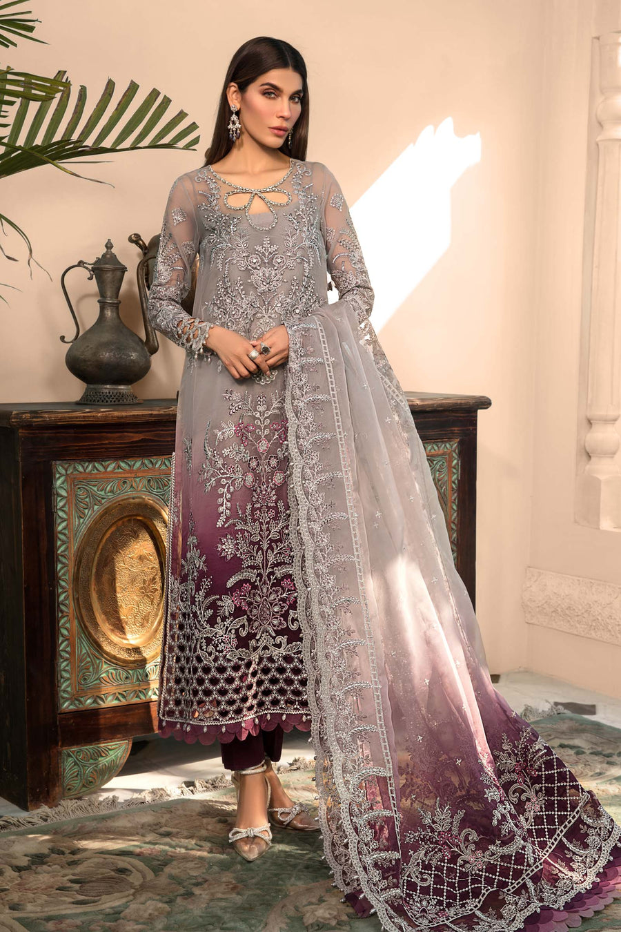 Plum BD-2605 | Maria B | Mbroidered | Eid Heritage Collection 23
