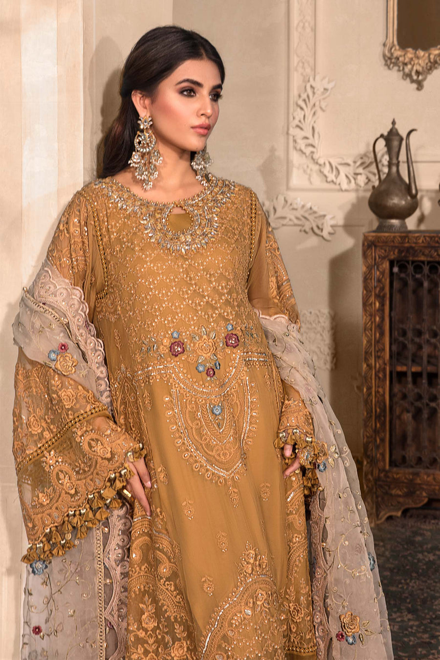 Mustard BD-2606 | Maria B | Mbroidered | Eid Heritage Collection 23