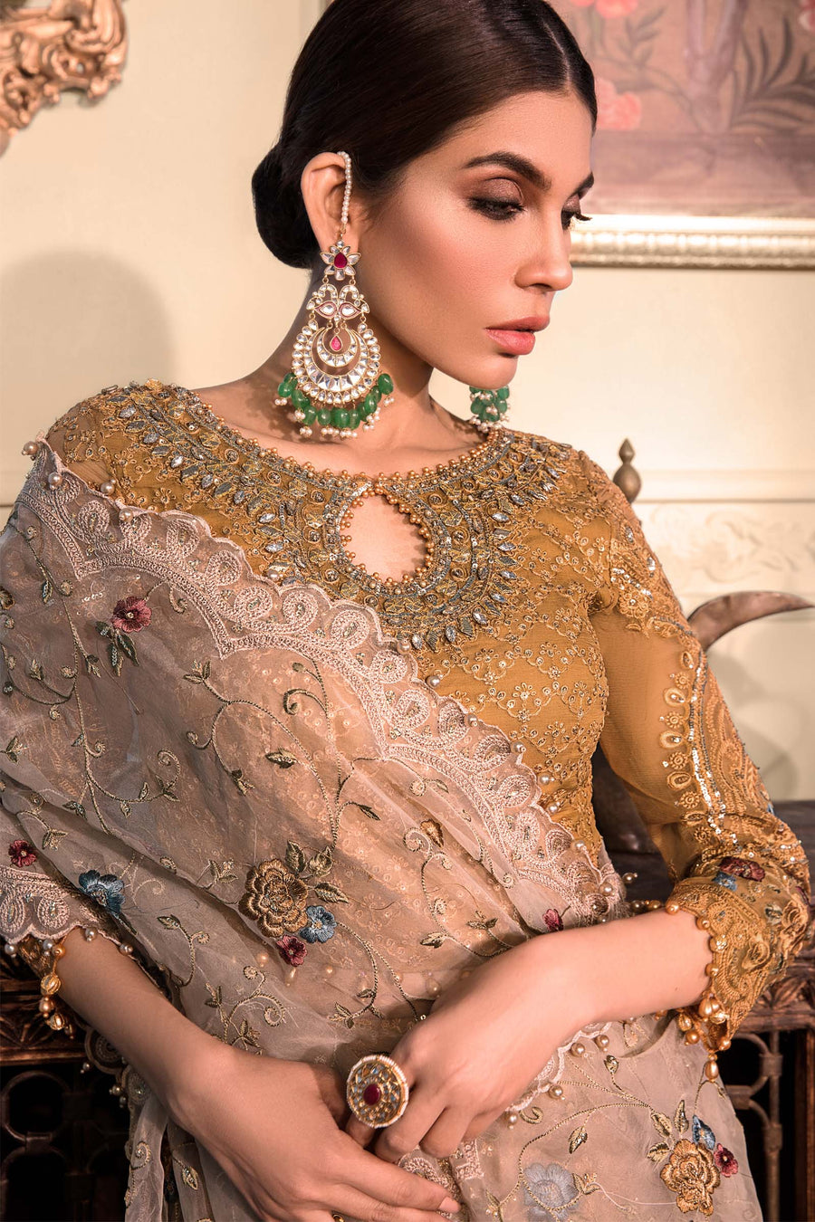 Mustard BD-2606 | Maria B | Mbroidered | Eid Heritage Collection 23