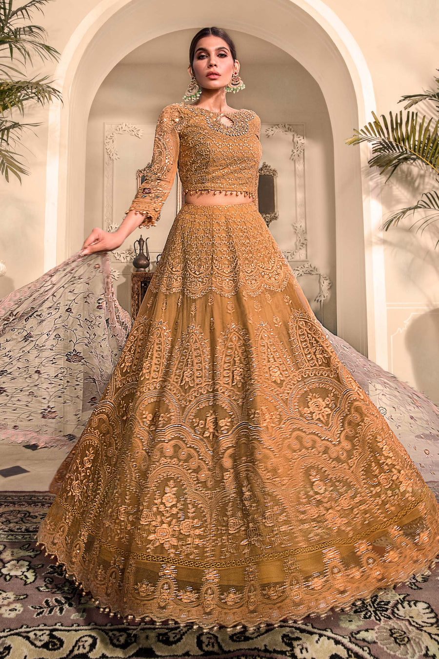 Mustard BD-2606 | Maria B | Mbroidered | Eid Heritage Collection 23