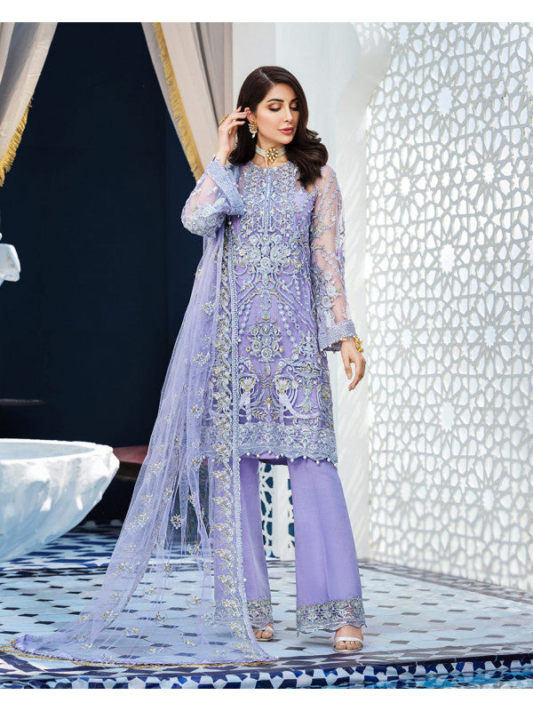 Aleah D-7 (3-Piece Embroidered Net Suit) | Gulaal | Adila Unstitched Luxury Formals
