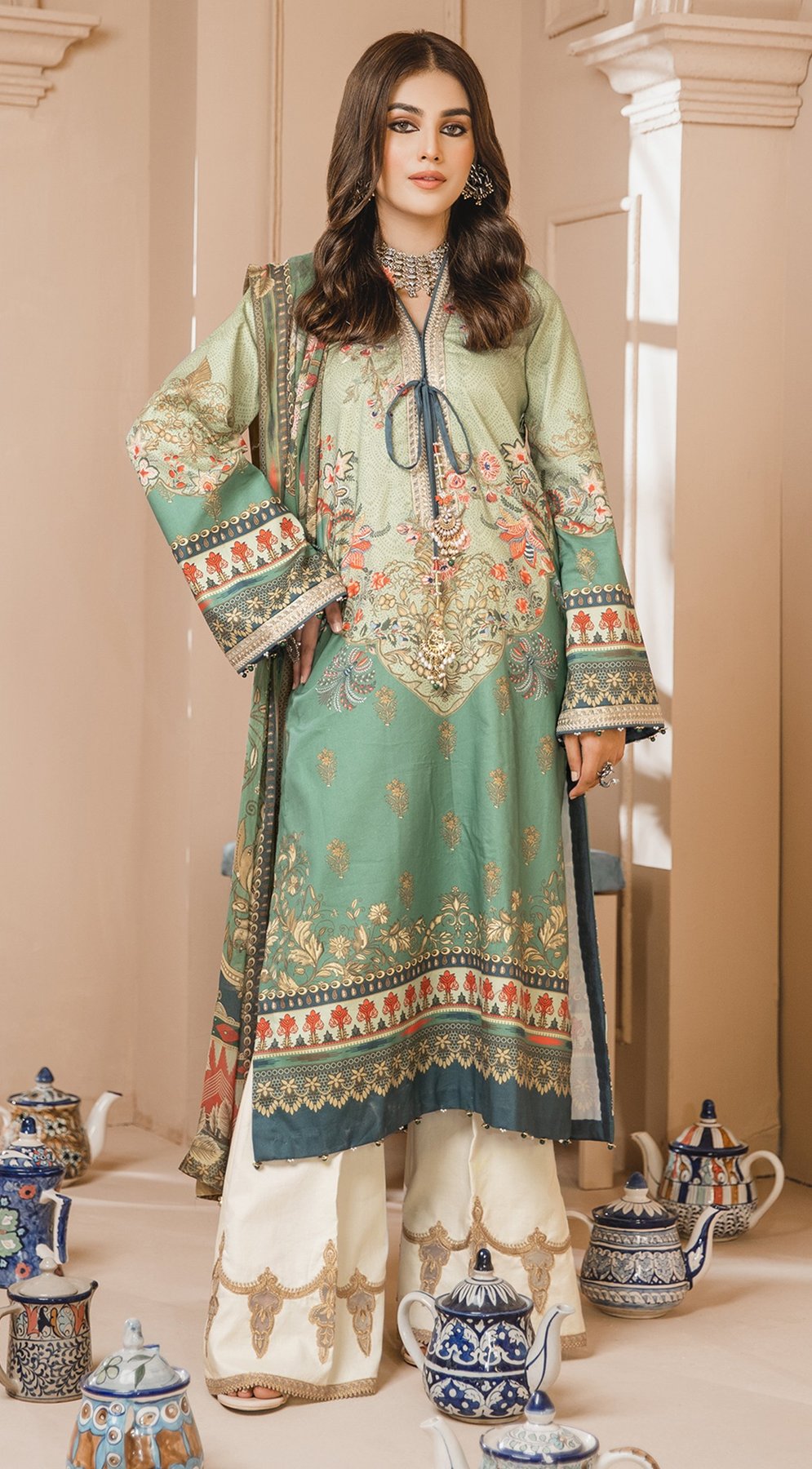 Shahnaz | Anaya by Kiran Chaudhry | Noor Bano | Unstitched Embroidered Cambric Collection'21