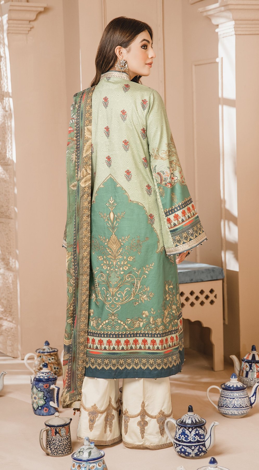 Shahnaz | Anaya by Kiran Chaudhry | Noor Bano | Unstitched Embroidered Cambric Collection'21