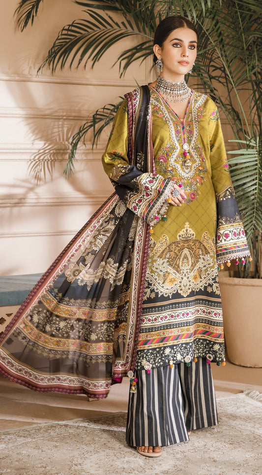 Mariana | Anaya by Kiran Chaudhry | Noor Bano | Unstitched Embroidered Cambric Collection'21