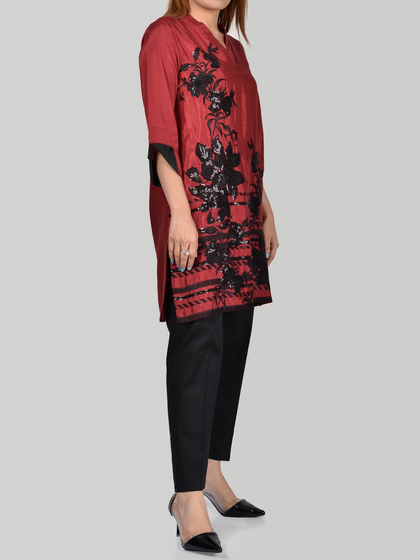 Embellished Silk Shirt (F1764) by Limelight