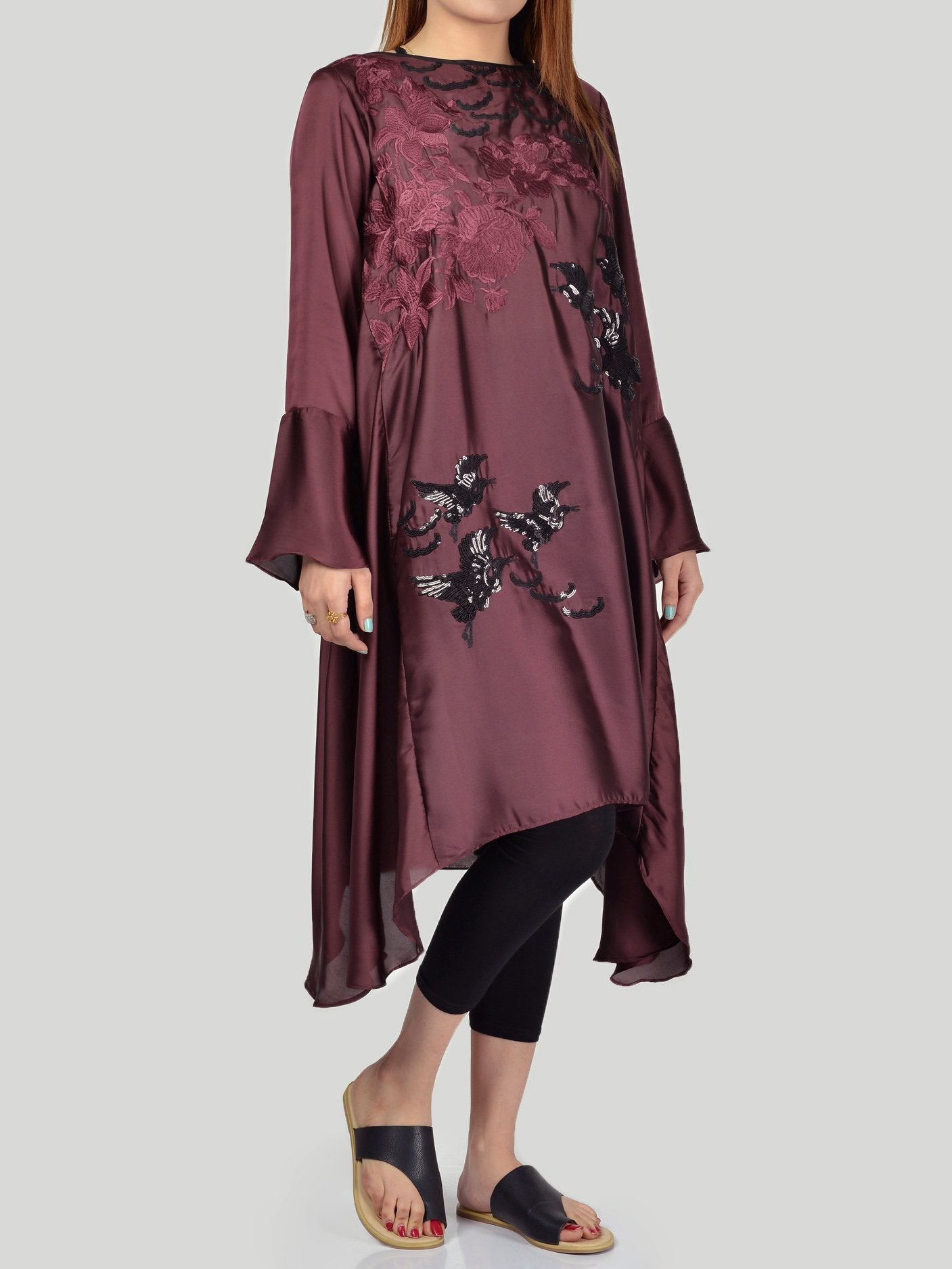 Embroidered Silk Shirt (F0673) by Limelight