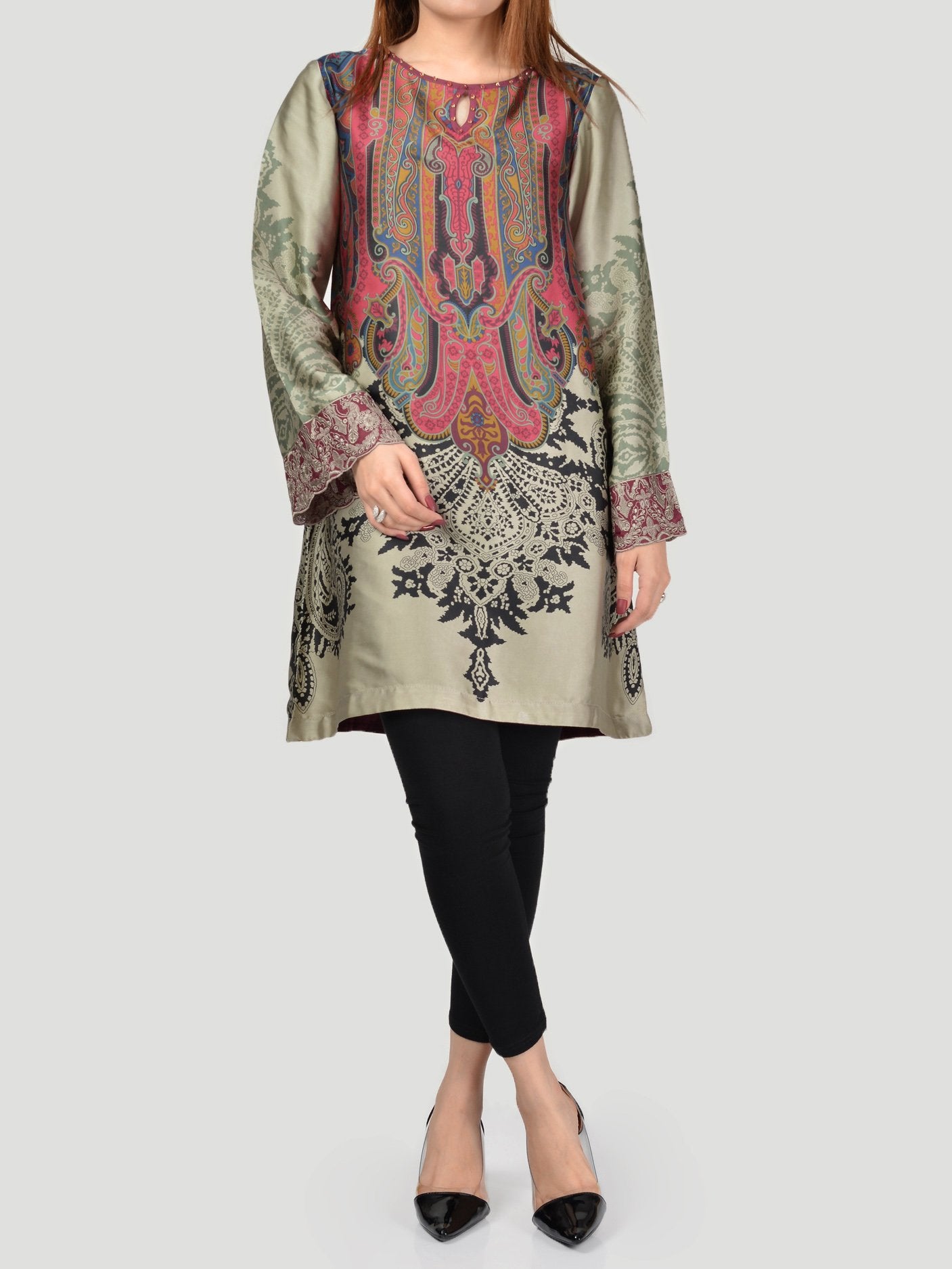 Embroidered Silk Shirt (F0189) by Limelight