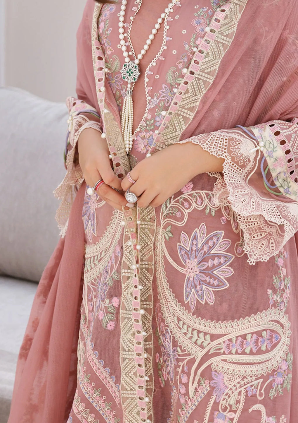 ELC01 - Aurora | Elaf | Festive Chikankari Collection 2023