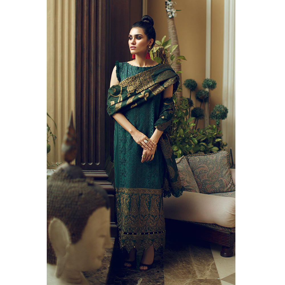 Emerald Gold (Rouche Chikankari Collection)