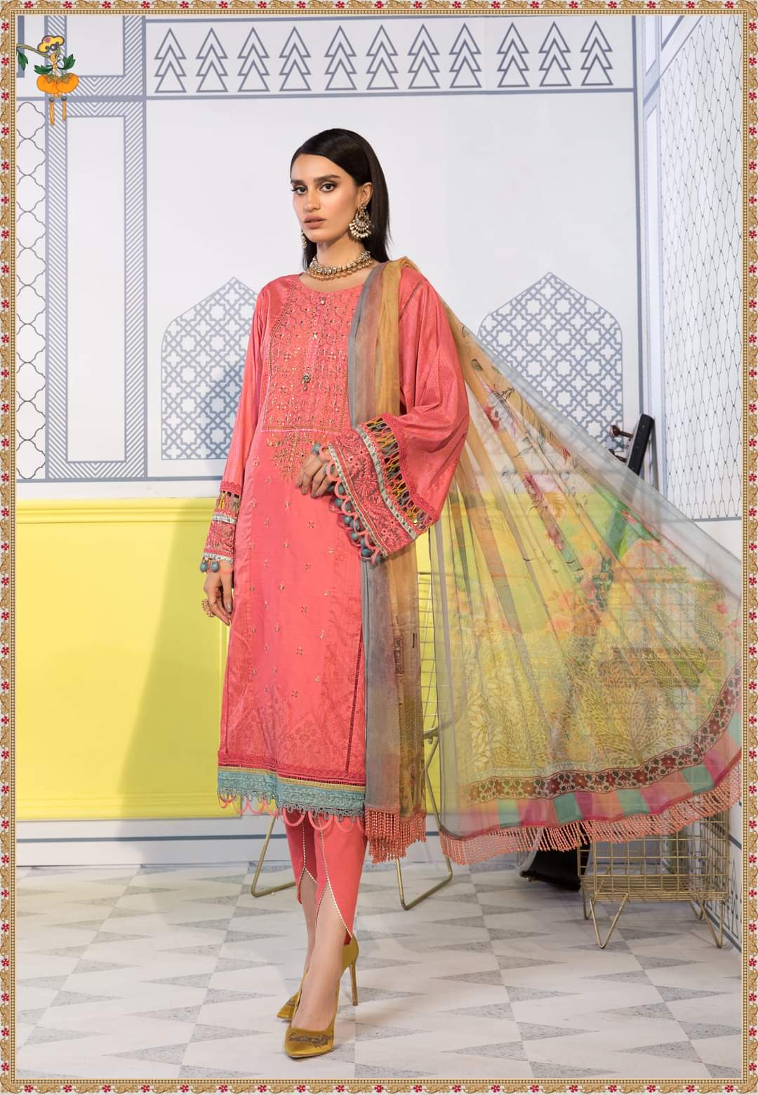 MPT-1107-A | Maria B  | Mprints Summer Festive Lawn'21