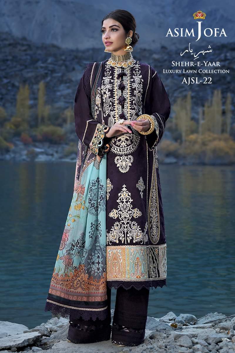 AJSL - 22 | Asim Jofa | Shehr - E - Yaar Luxury Lawn Collection 2022