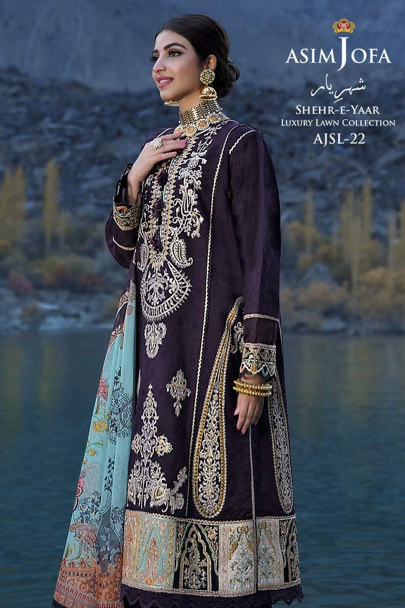 AJSL - 22 | Asim Jofa | Shehr - E - Yaar Luxury Lawn Collection 2022