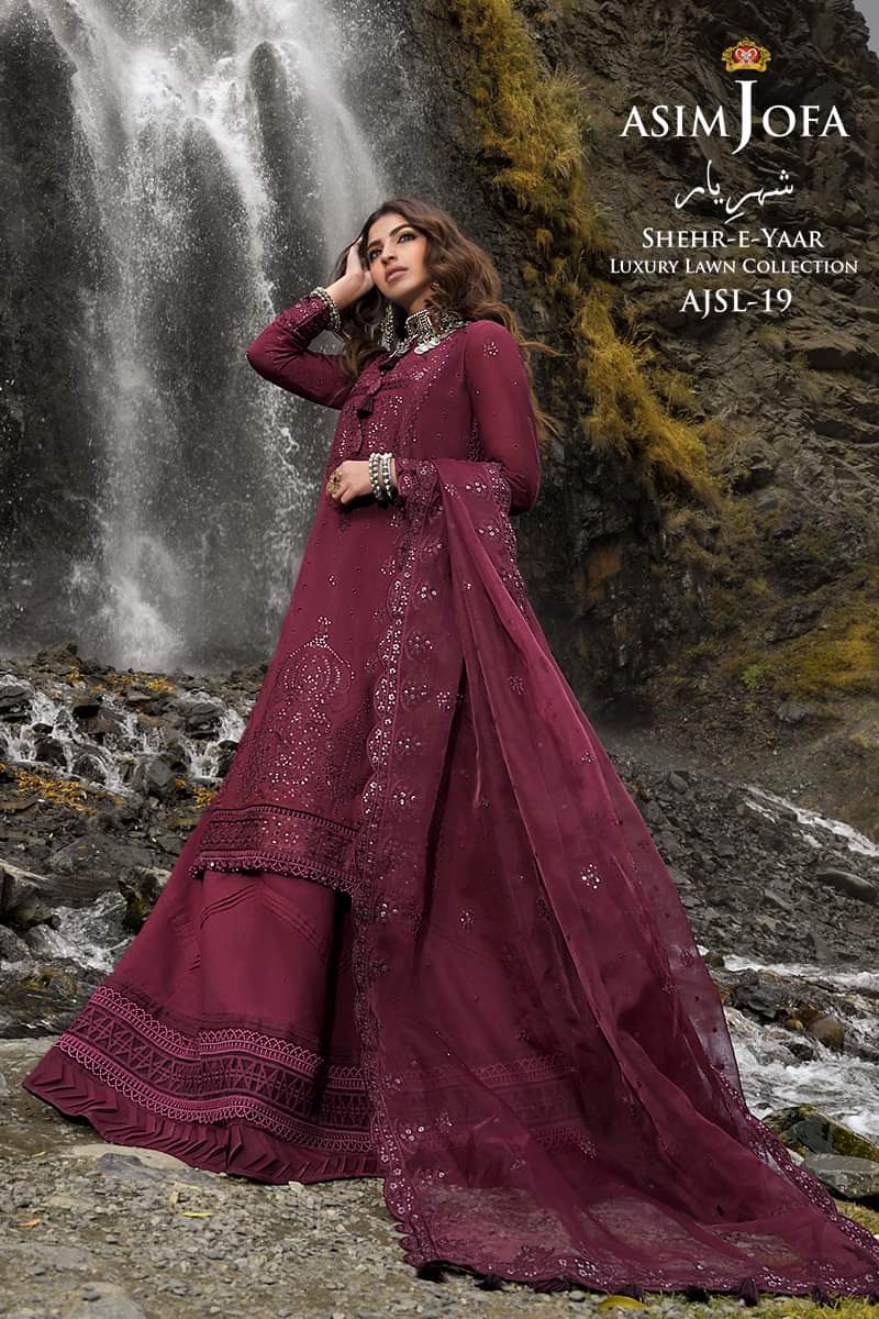 AJSL - 19 | Asim Jofa | Shehr - E - Yaar Luxury Lawn Collection 2022