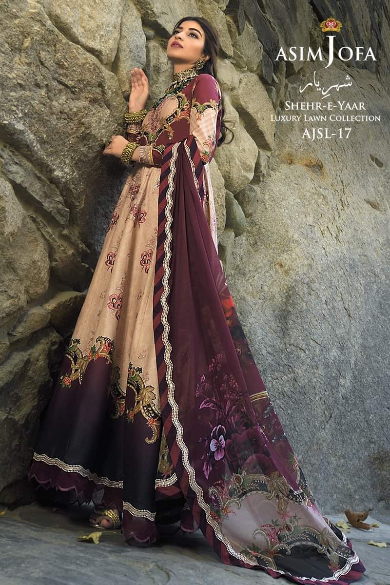 AJSL - 17 | Asim Jofa | Shehr - E - Yaar Luxury Lawn Collection 2022