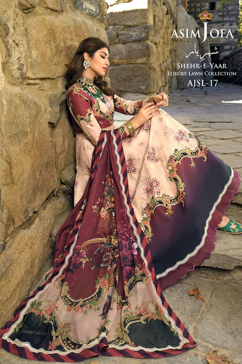 AJSL - 17 | Asim Jofa | Shehr - E - Yaar Luxury Lawn Collection 2022