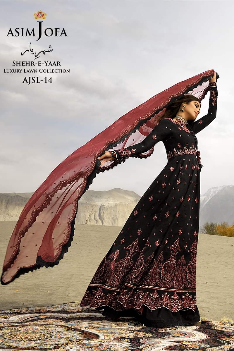 AJSL - 14 | Asim Jofa | Shehr - E - Yaar Luxury Lawn Collection 2022