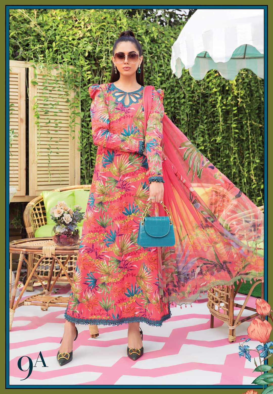 9A | Maria B | Secret Garden | Mprints Summer Lawn Collection 2022