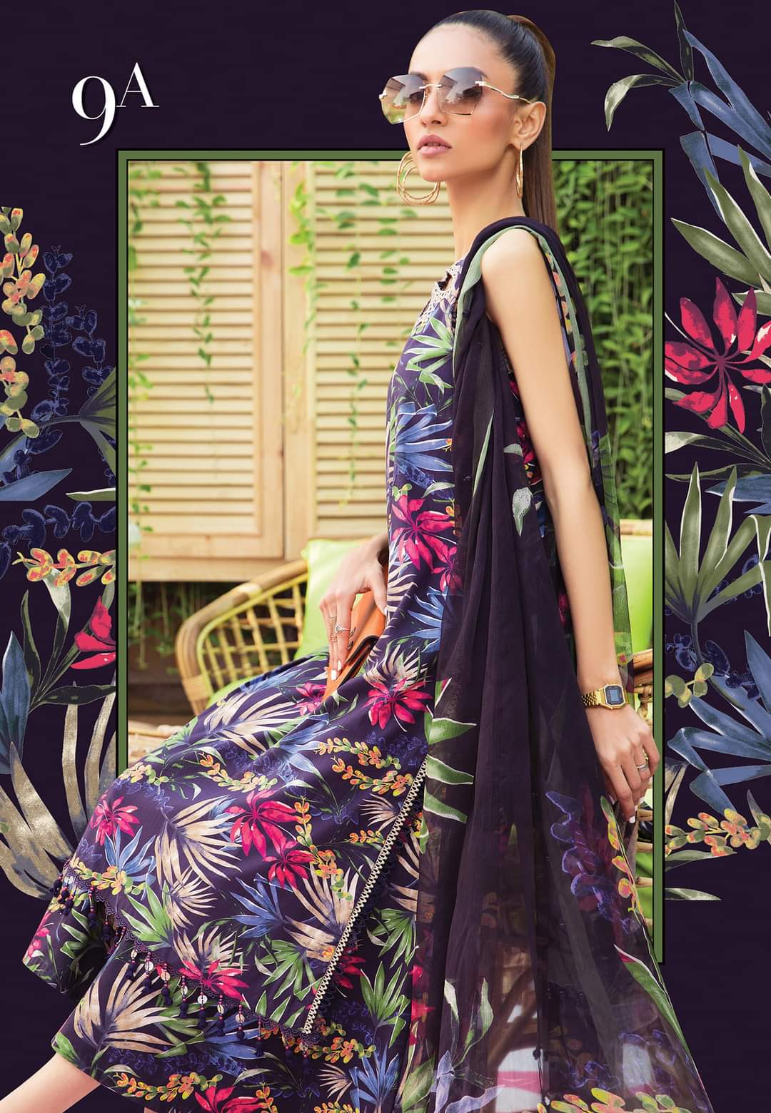 9B | Maria B | Secret Garden | Mprints Summer Lawn Collection 2022