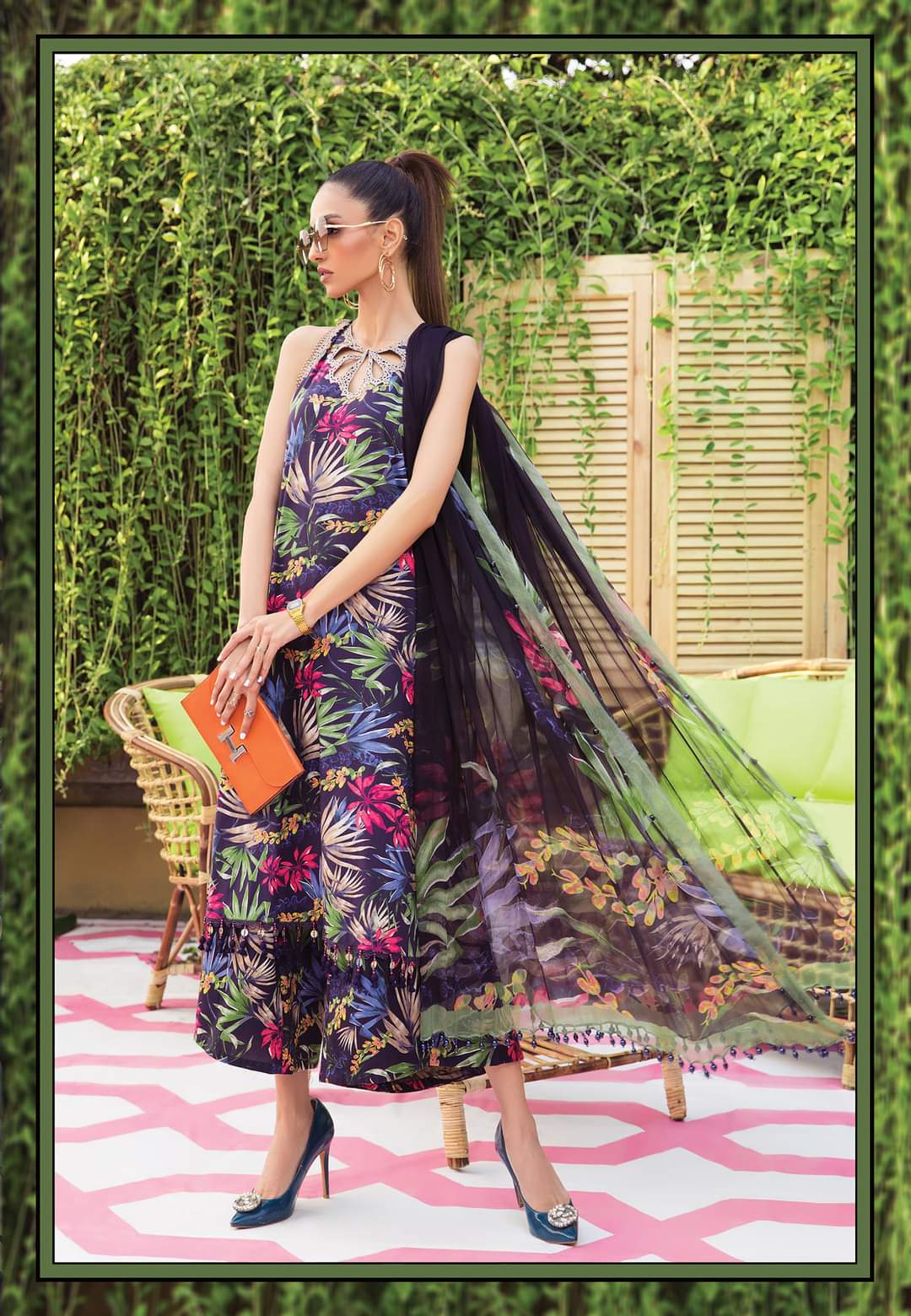 9B | Maria B | Secret Garden | Mprints Summer Lawn Collection 2022