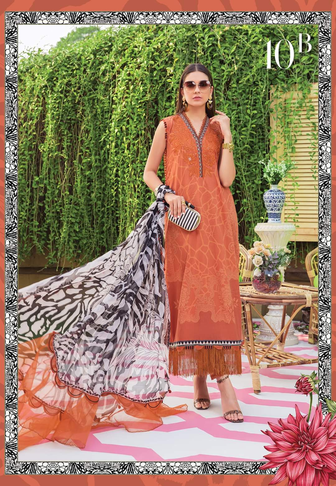 10B | Maria B | Secret Garden | Mprints Summer Lawn Collection 2022