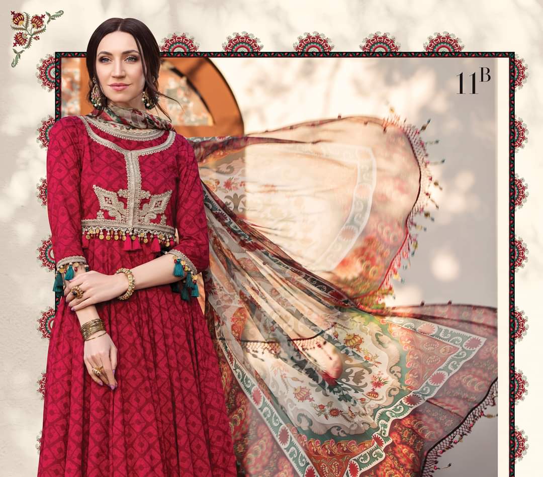 11B | Maria B | Secret Garden | Mprints Summer Lawn Collection 2022