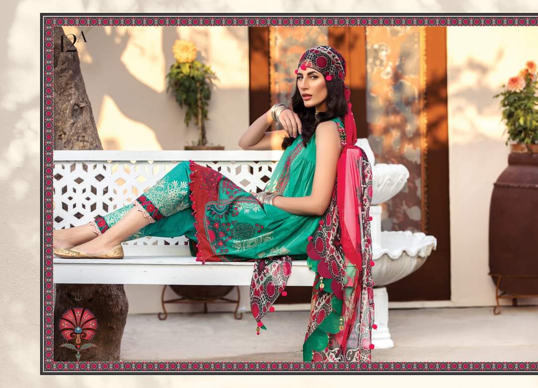 12A | Maria B | Secret Garden | Mprints Summer Lawn Collection 2022