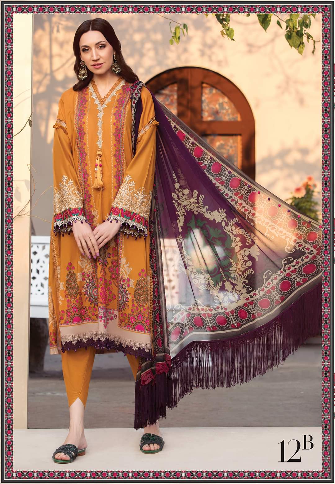 12B | Maria B | Secret Garden | Mprints Summer Lawn Collection 2022