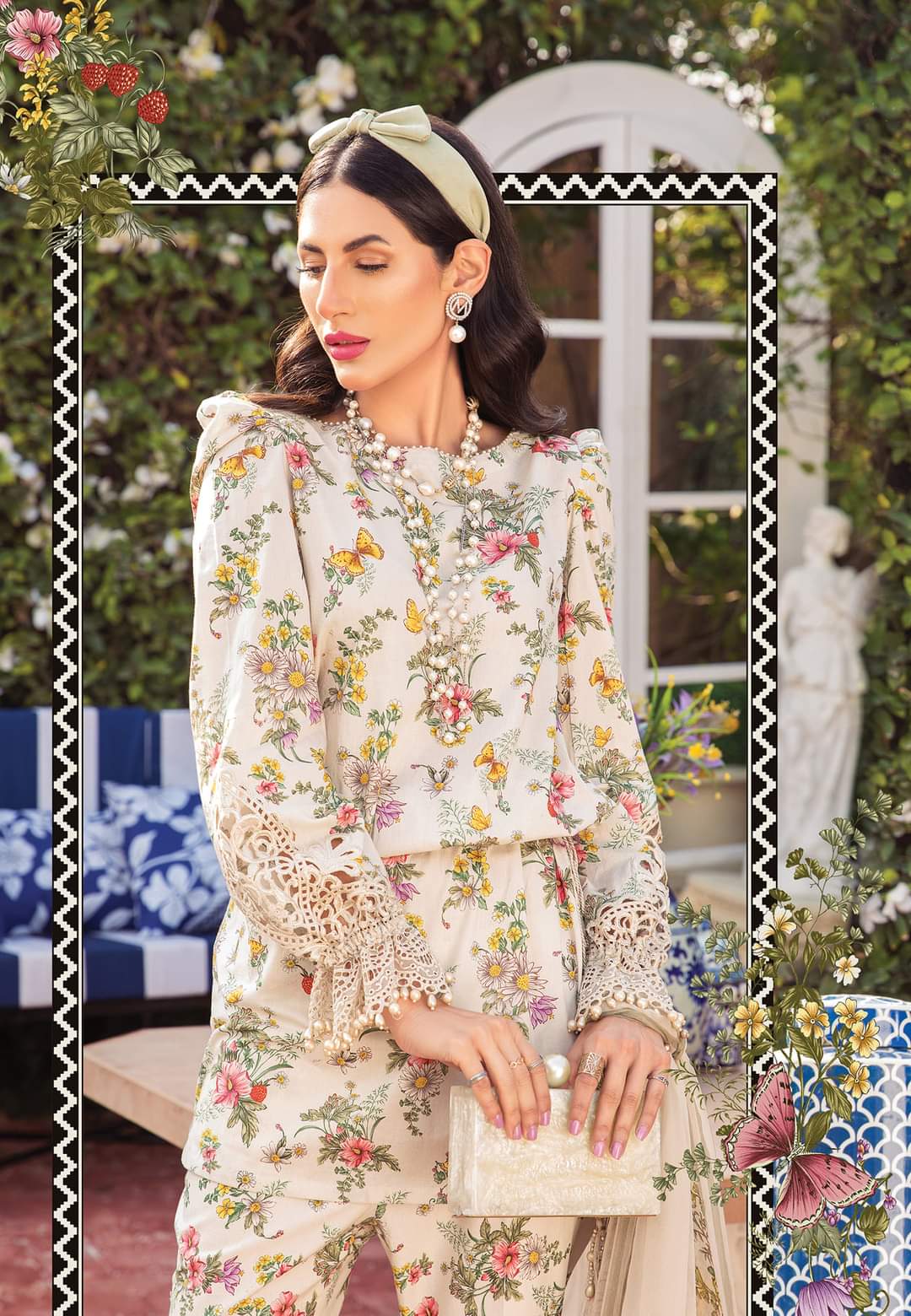13A | Maria B | Secret Garden | Mprints Summer Lawn Collection 2022