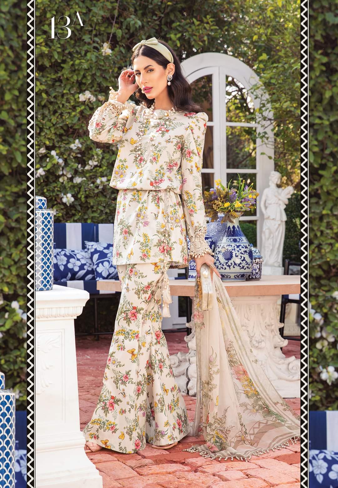 13A | Maria B | Secret Garden | Mprints Summer Lawn Collection 2022
