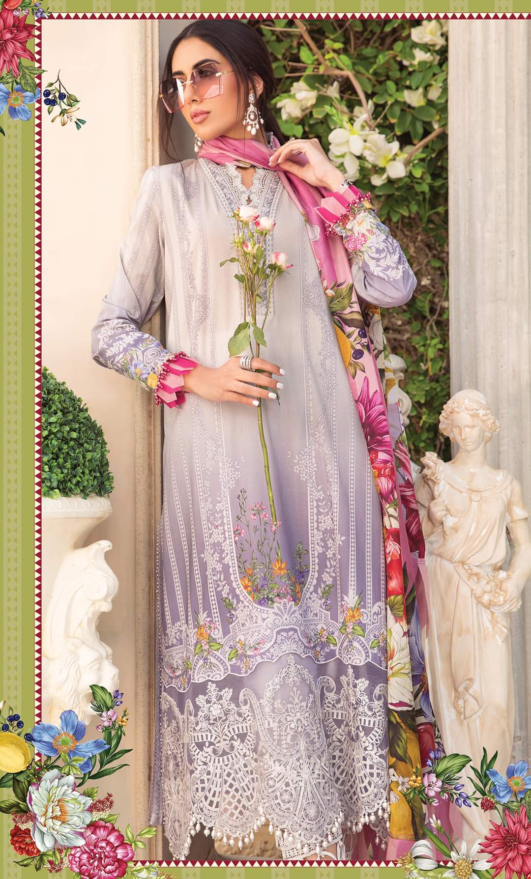 14B | Maria B | Secret Garden | Mprints Summer Lawn Collection 2022