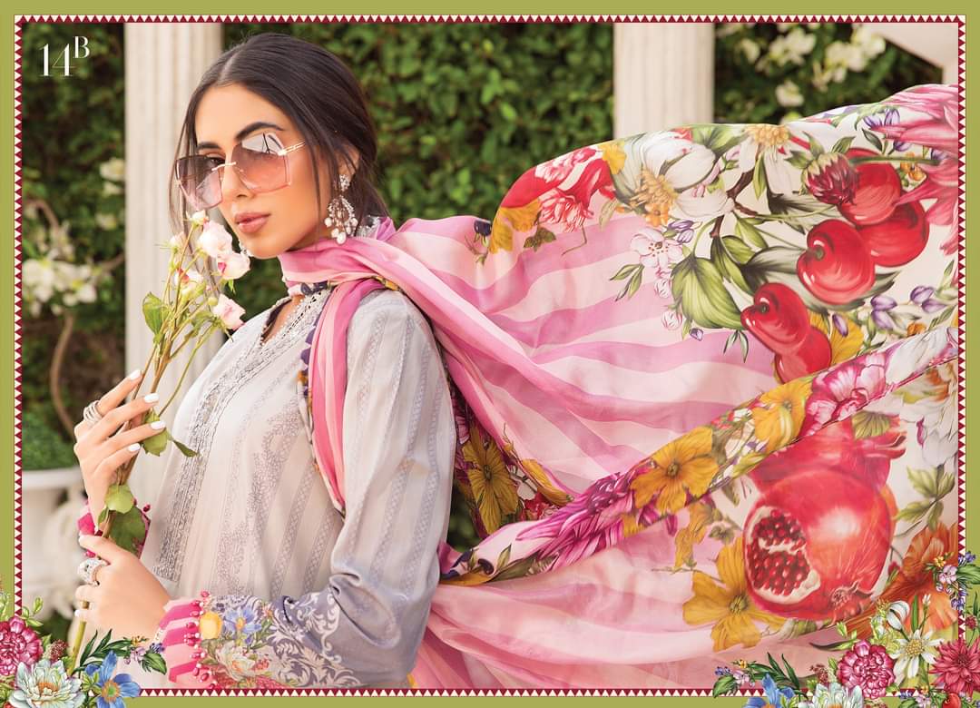 14B | Maria B | Secret Garden | Mprints Summer Lawn Collection 2022