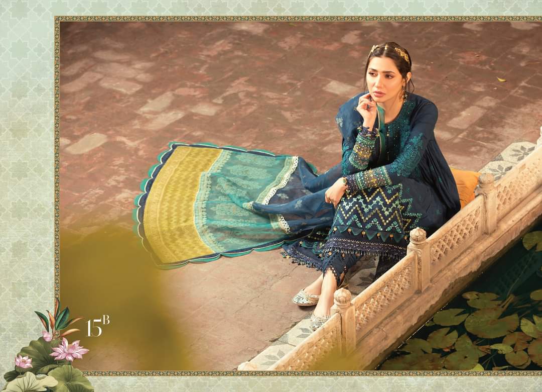 D22-15-B | Maria B | Unstitched Luxury Lawn Collection 2022