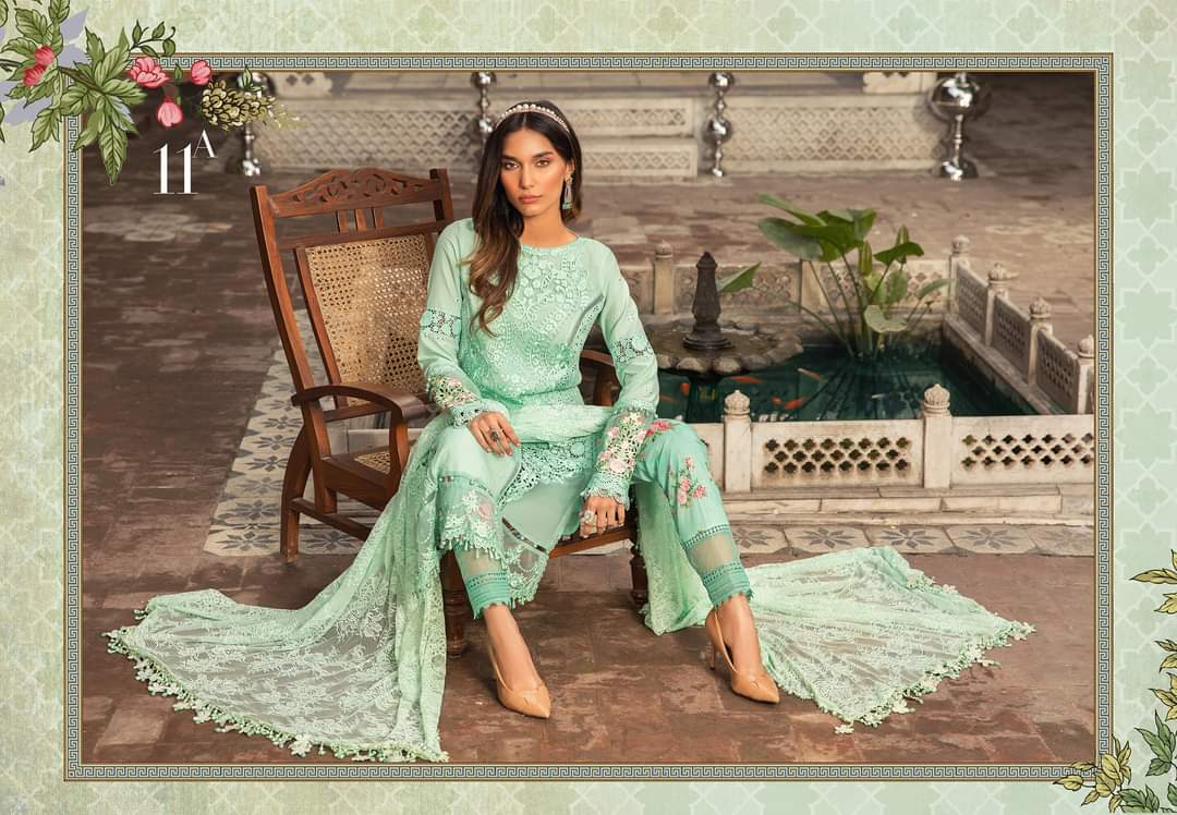 D22-11-A | Maria B | Unstitched Luxury Lawn Collection 2022